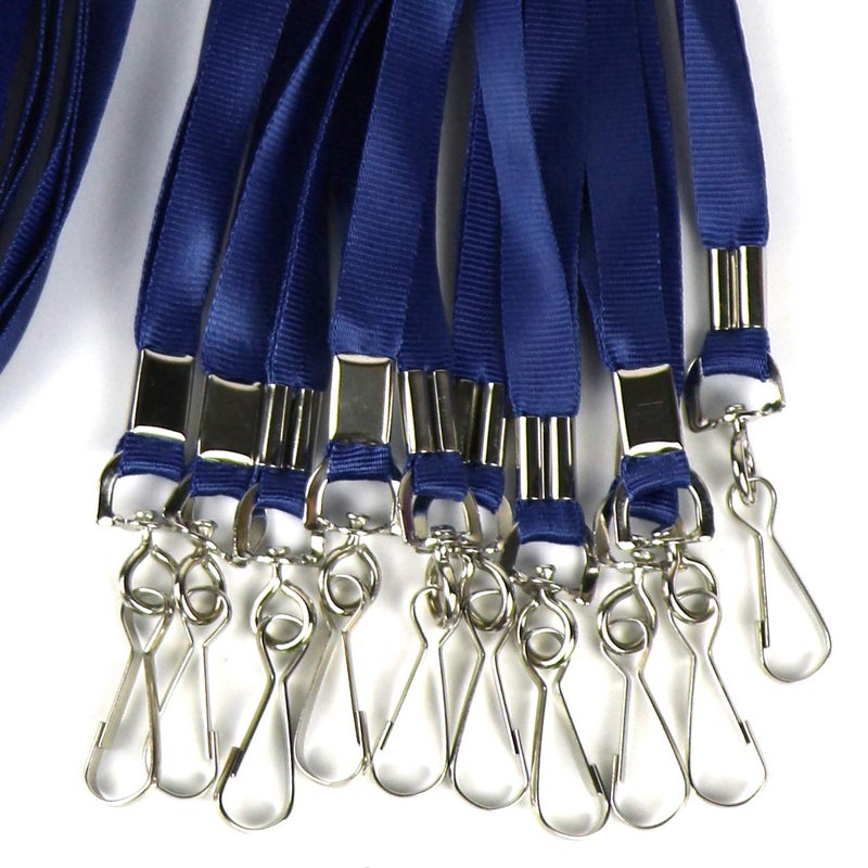 Ollain Bulk Lanyards Premium Cruise Lanyard Nylon Badge Lanyards for Id Holder Perfect for Office, Kids, Teachers (Navy Blue, 50 Pack) - Image 5